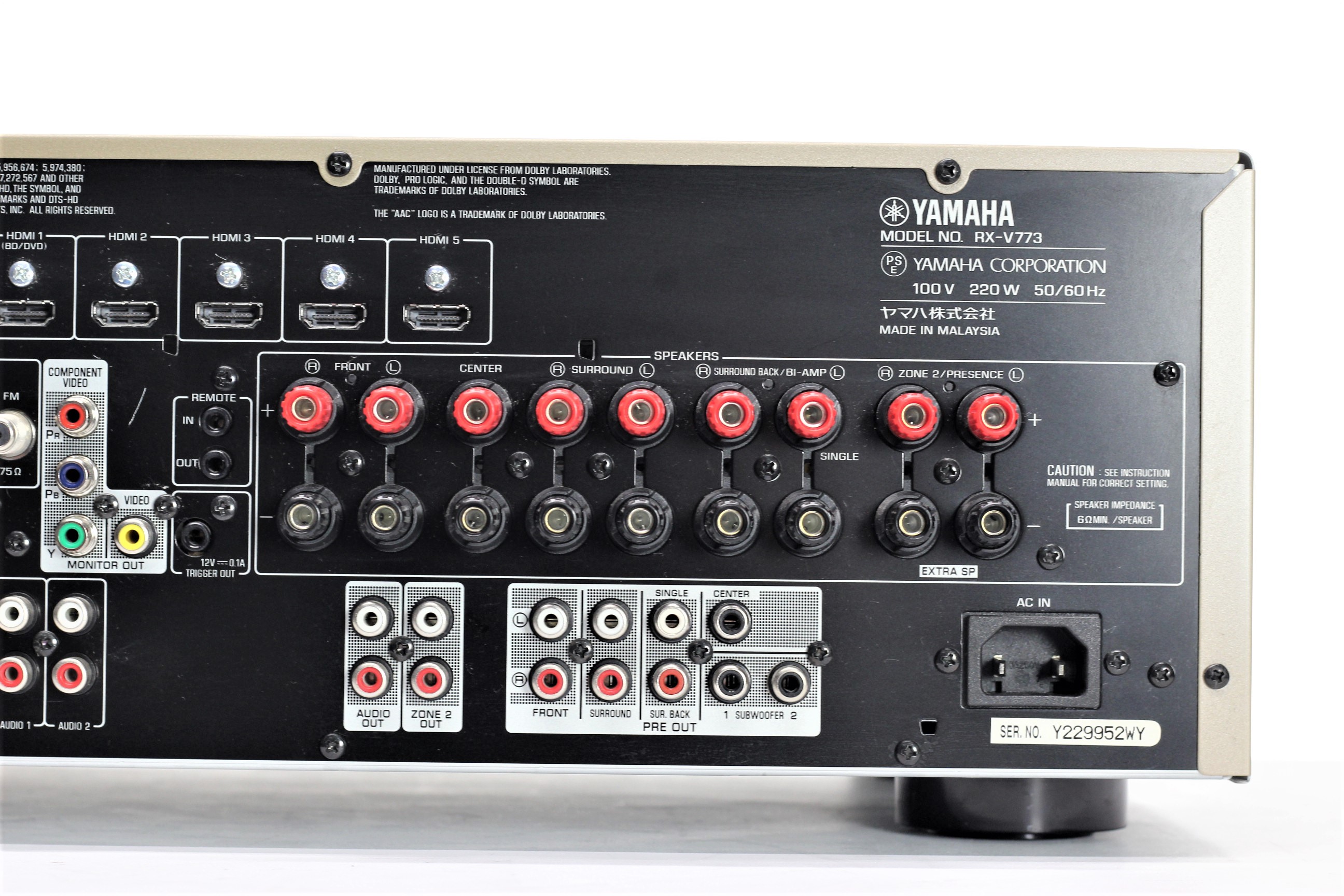 アバックWEB-SHOP / 【中古】YAMAHA RX-V773【コード21-05022】AVアンプ