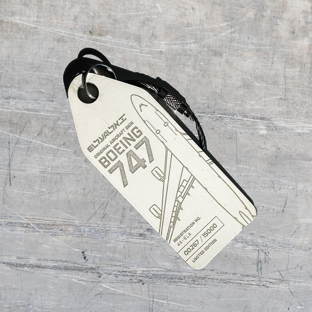 747 Skin Tags | El Al Boeing 747 4X-ELA Keychain | Aviationtag