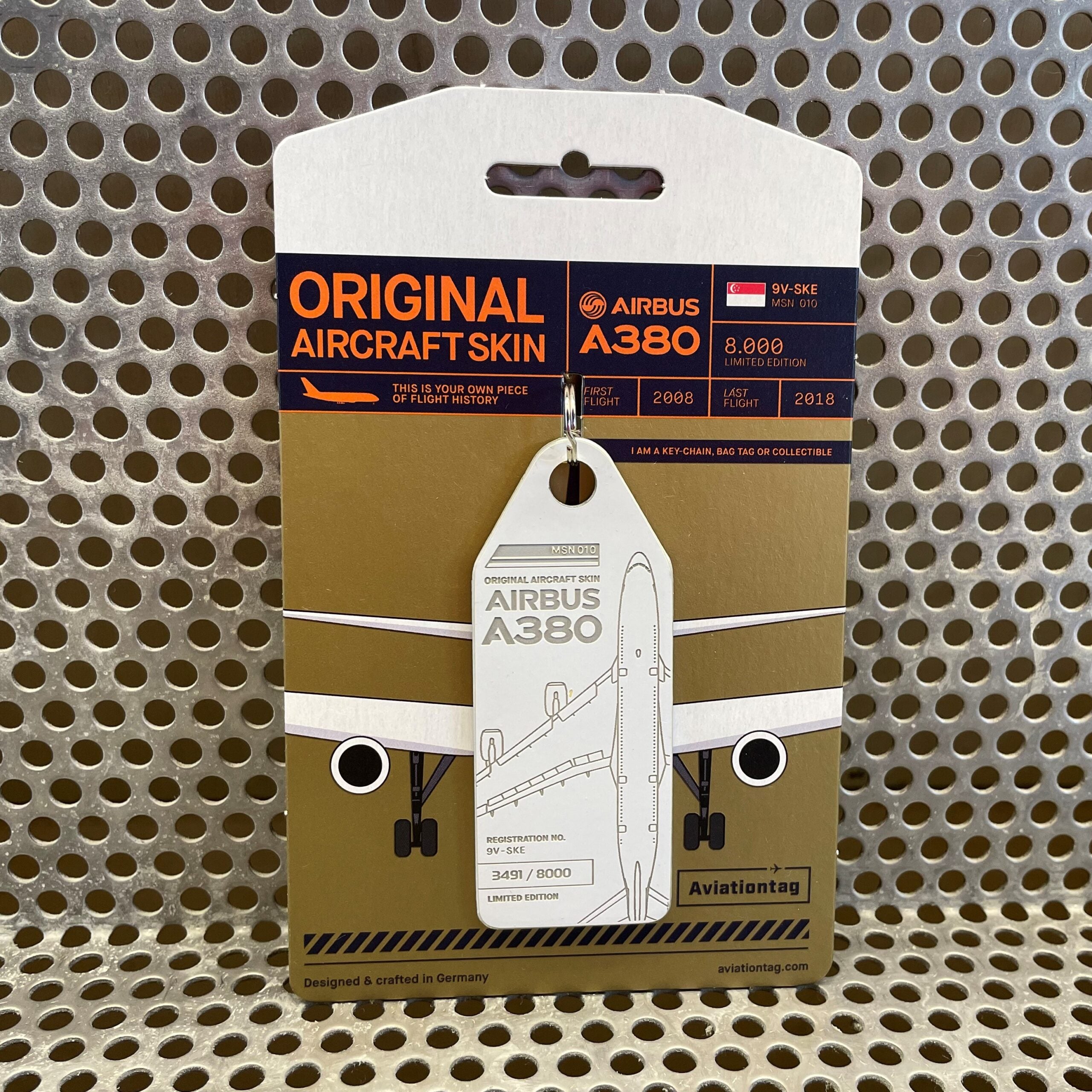 Airbus A380 - 9V-SKE Schlüsselanhänger Weiß kaufen – Aviationtag