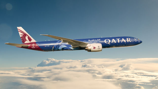 カタール航空、777特別塗装機などパリショー展示 新ビジネスクラスも