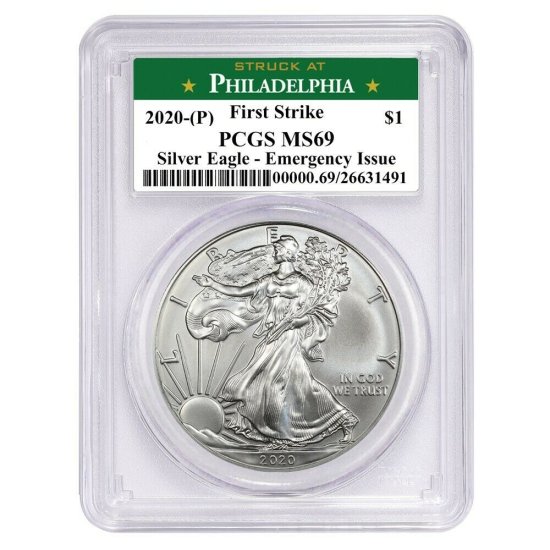 2020 (P) Struck At Philadelphia Silver Eagle PCGS MS69 FS [ASE