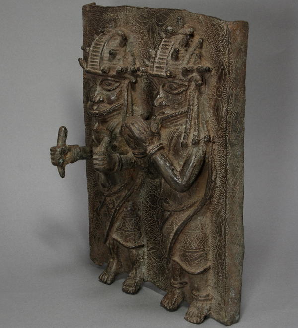 ベニン王国ブロンズレリーフ<アフリカのブロンズ彫刻：アフリカ雑貨