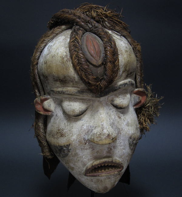 アフリカ お面 マスク アンティーク送料込み ☆木彫面 アフリカ美術