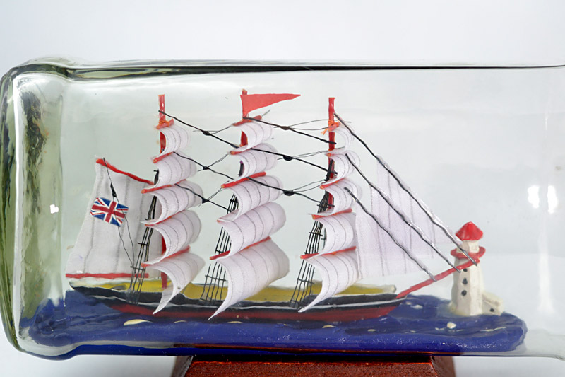 カティサーク 28cm ボトルシップ ｜伝統的な手法で作られた、快速