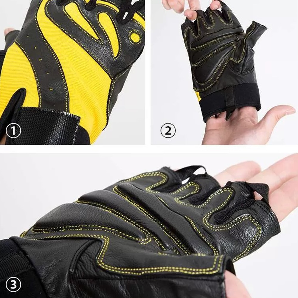 トレーニンググローブ リストラップ（本革） M ブラック TG161MBK