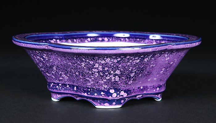 山*己様 阿曼陀室紫泥盆栽鉢