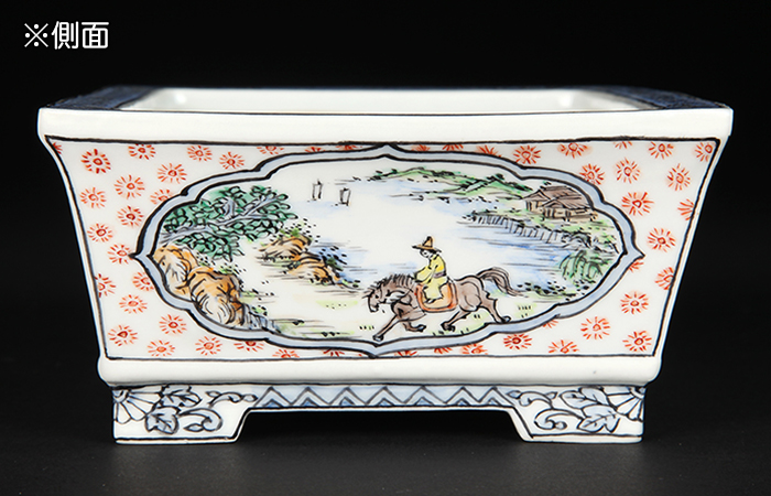 月之輪正泉五彩舟山水図長方鉢 | 盆栽、盆栽書籍、盆栽鉢の通販│近代出版