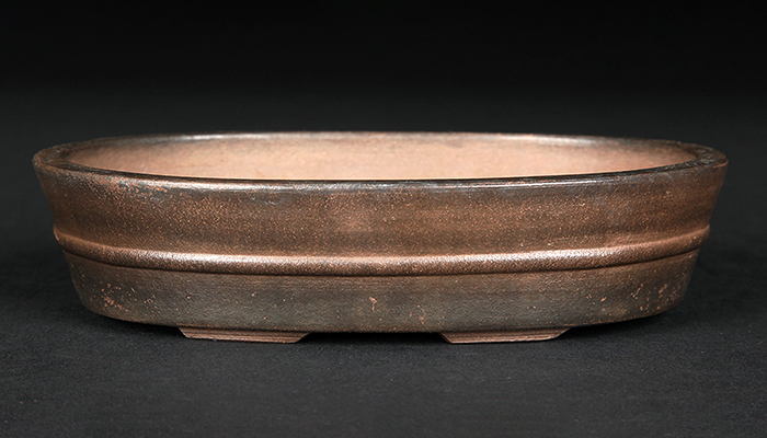 山*己様 阿曼陀室紫泥盆栽鉢