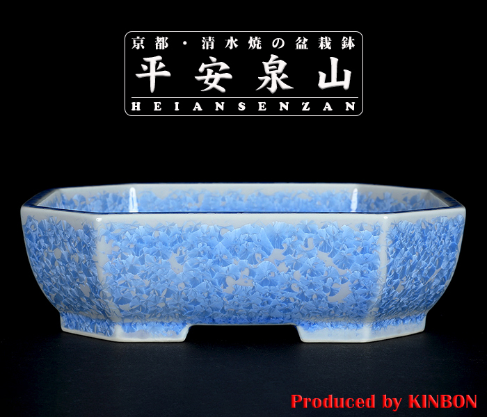 落款有り盆栽鉢長方