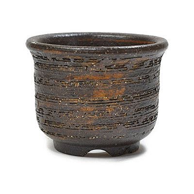 康頁求之 明治十八年 盆栽鉢 丸 康頁求之 明治