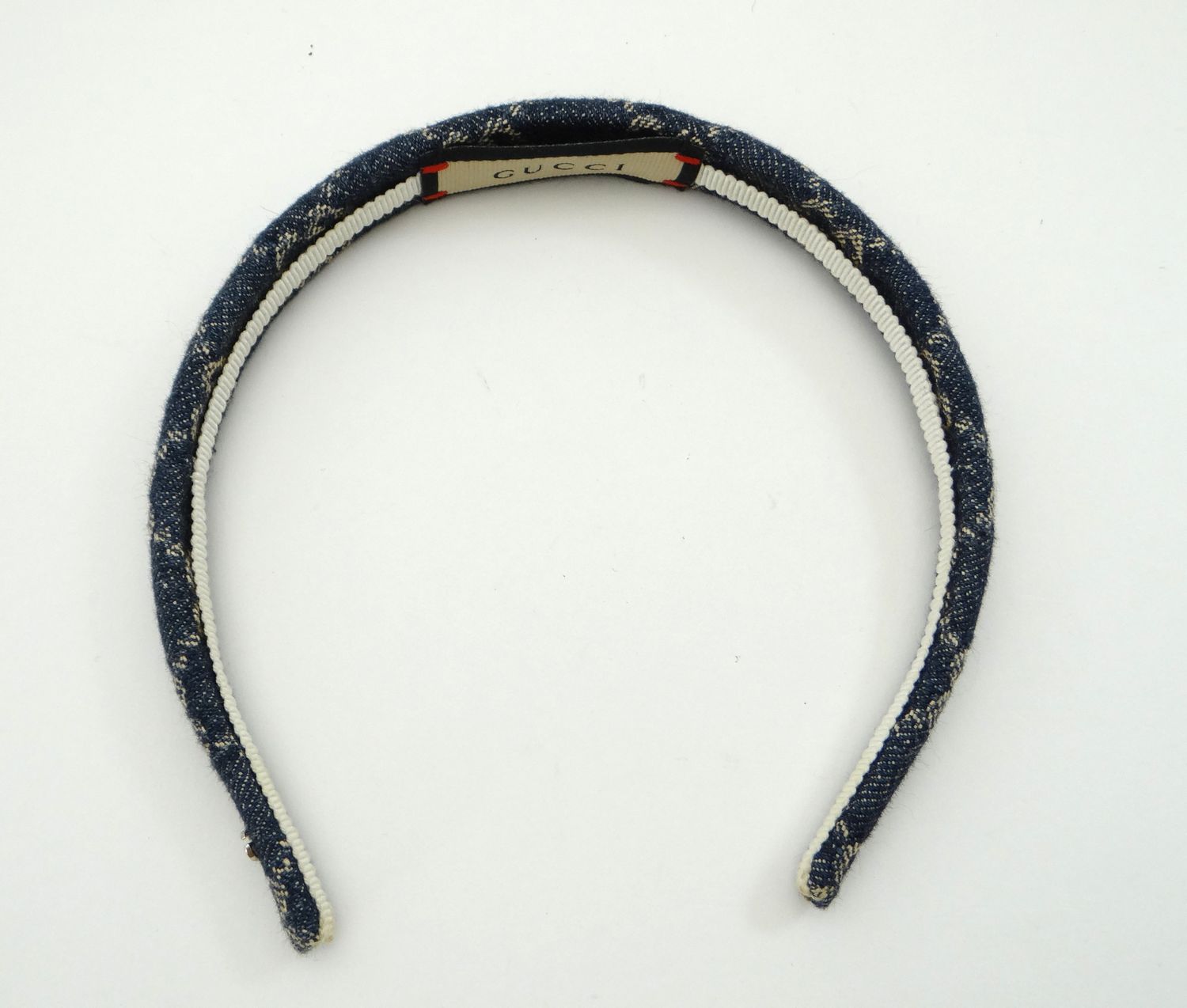 GUCCI ネイビーデニム ヘアバンド GGデニム ヘアバンド ・ブルー