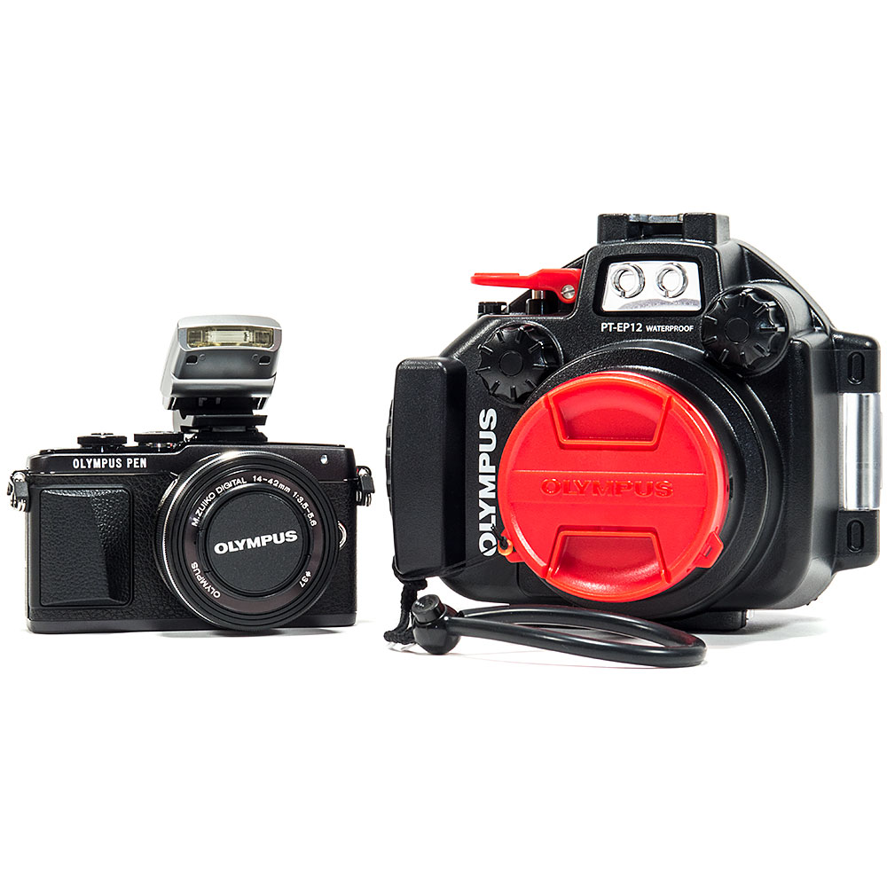 Olympus PEN E-PL7 Camera, 14-42mm EZ Lens, & PT-EP12 Underwater