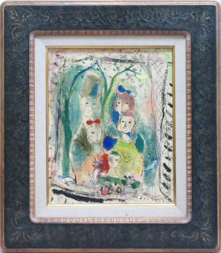 松井ヨシアキ 隅田川と桜 S20 油絵 松井ヨシアキ 隅田川と桜 S20 油絵