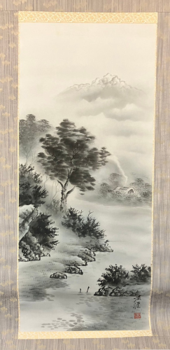 掛け軸（山水画）
