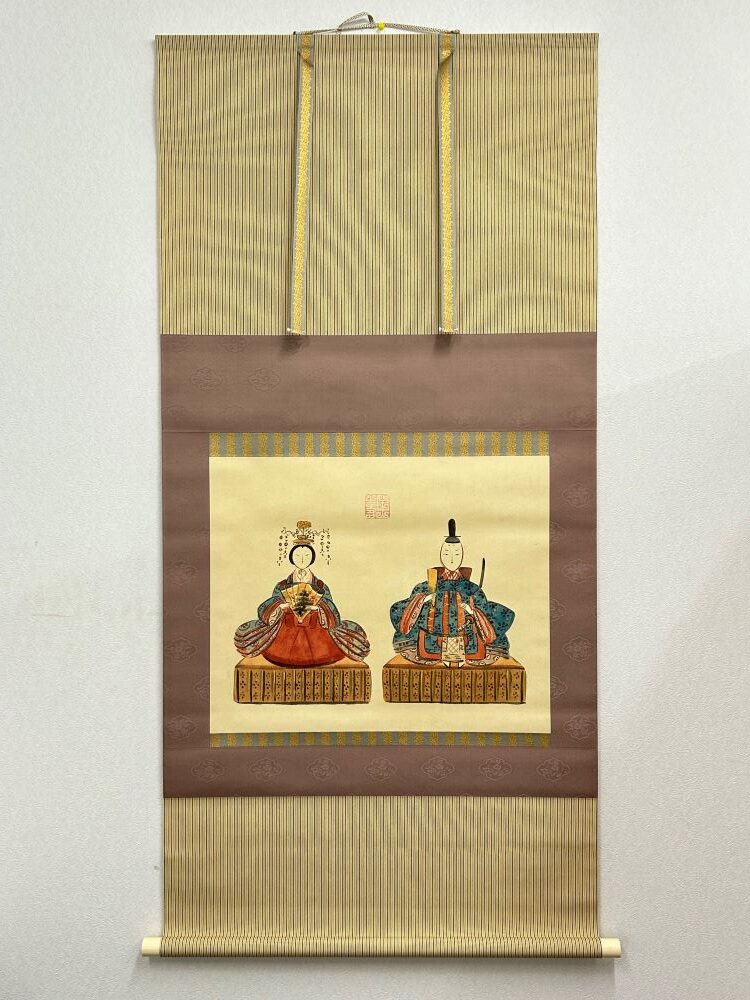 真作/桐陰鳳羽/一行書/布袋屋掛軸HK-122 真作/桐陰鳳羽/一行書/布袋屋