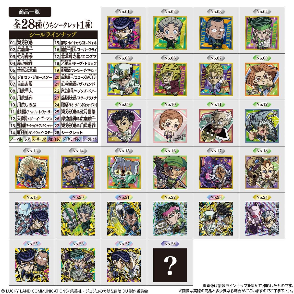 にふぉるめーしょん ジョジョの奇妙な冒険 シールウエハース