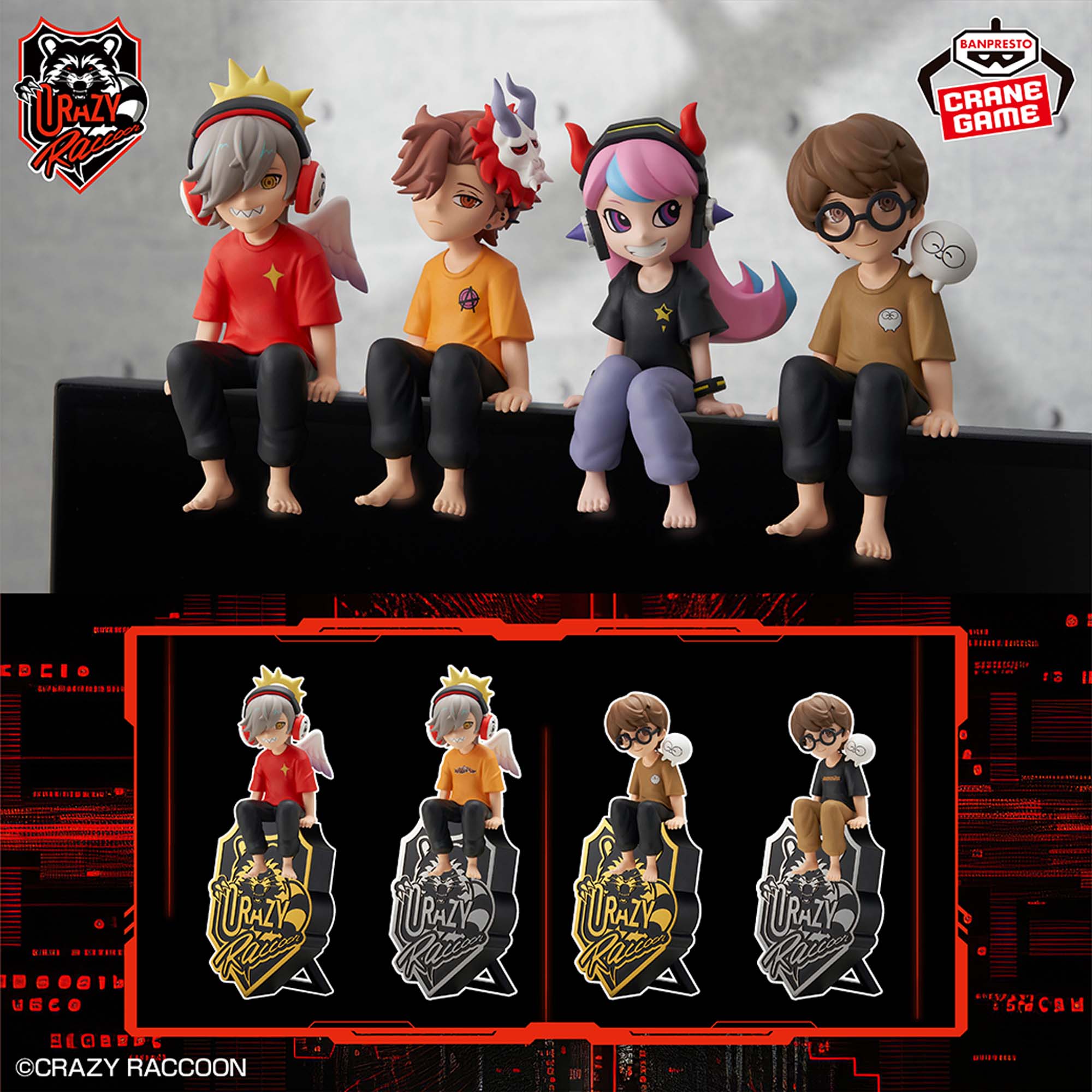 Crazy Raccoon モニタートップフィギュア-だるまいずごっど-│株式会社