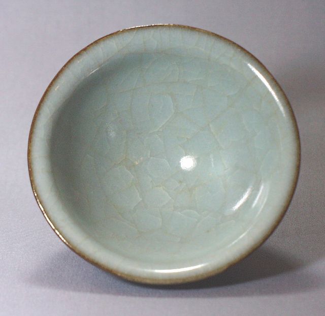 陶芸家 作家物 原口卓士 米色瓷 茶碗 米色青磁 青磁 茶碗 共箱 陶芸家