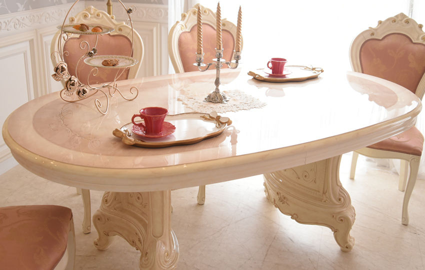 ヴェルサイユ調家具꧂ダイニングテーブル&チェアセット イタリア製