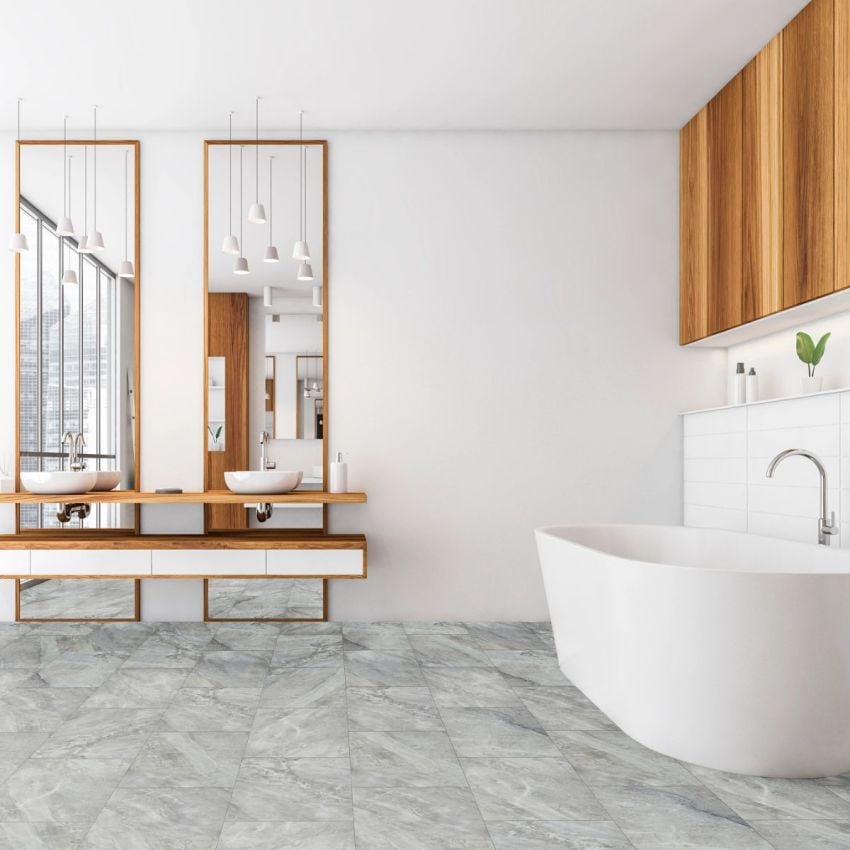 COREtec Plus Tile Avesta Quartz VV872-12254 WPC Vinyl Tile Flooring