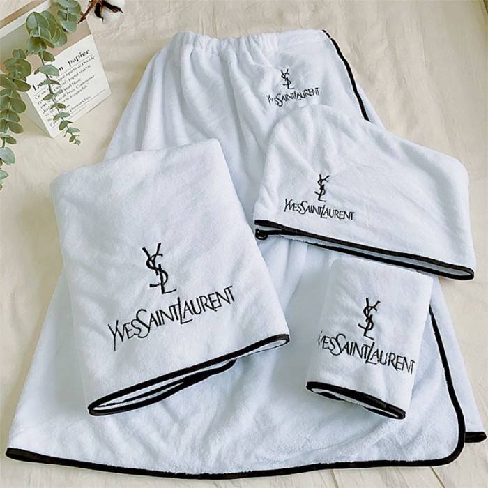 Yslサンローランブランド4点セット人気 ビーチタオル軽量スポーツ速乾 男女