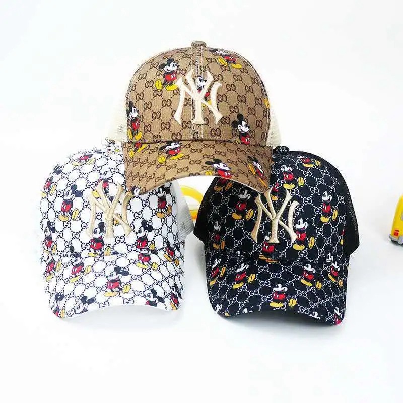 ハイブランド子供キャップグッチ夏 涼しいメッシュキャップNYかわいい