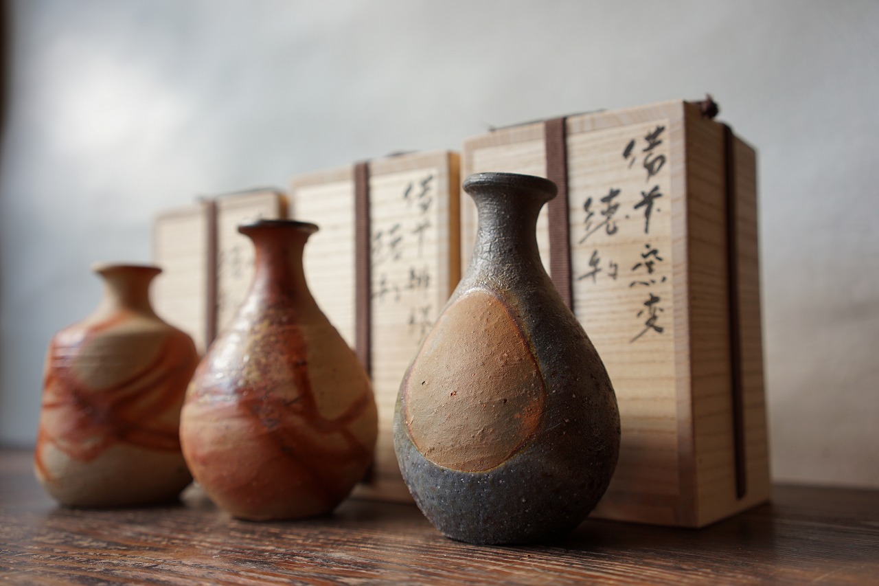 蔵出し/備前徳利いろいろまとめて10点 備前焼 作家物 陶印 酒器