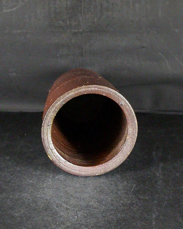 備前焼 登窯 岡山県無形文化財 二代藤田 龍峰 共箱付き桟切り掛花入1