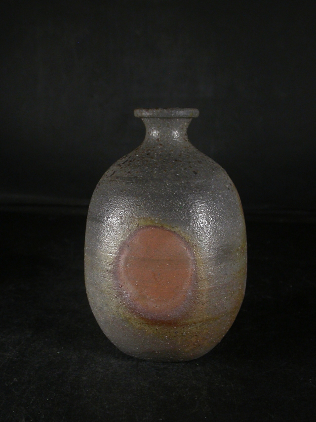 備前焼 登窯 備前焼中堅作家 松本 勝哉 共箱付き窯変徳利1 備前焼卸