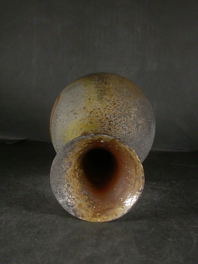 備前焼 登窯 備前焼中堅作家 木村 隆明 共箱付窯変鶴首花入1 備前焼卸