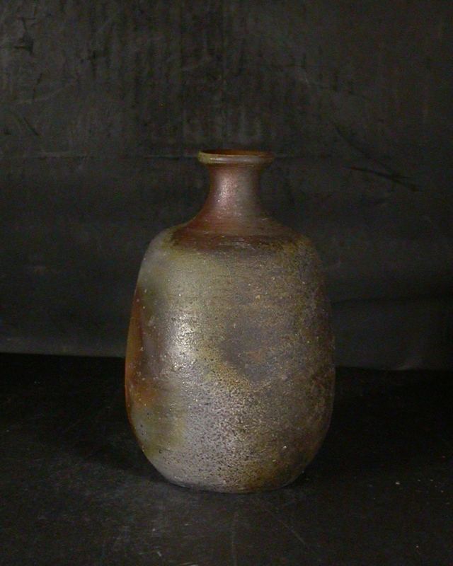 備前焼 登窯 備前焼人間国宝 伊勢崎 淳 四方桟盛蓋共箱付窯変徳利5