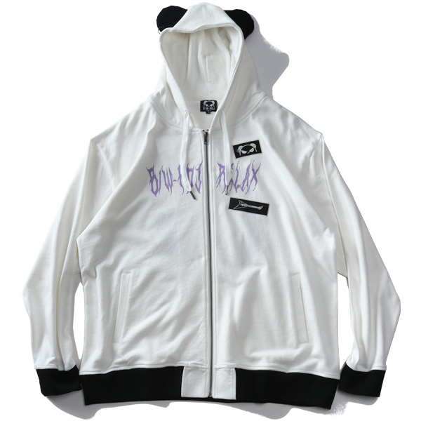 BABYL FOX GOD MANDALA ダメージパーカー Lサイズ 大きいサイズと