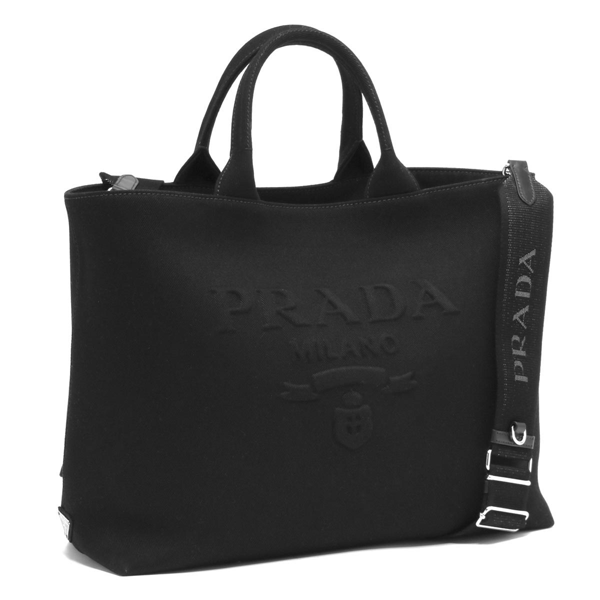 PRADA ボストンバッグ 2way ブラック 三角ロゴ テスート ナイロン