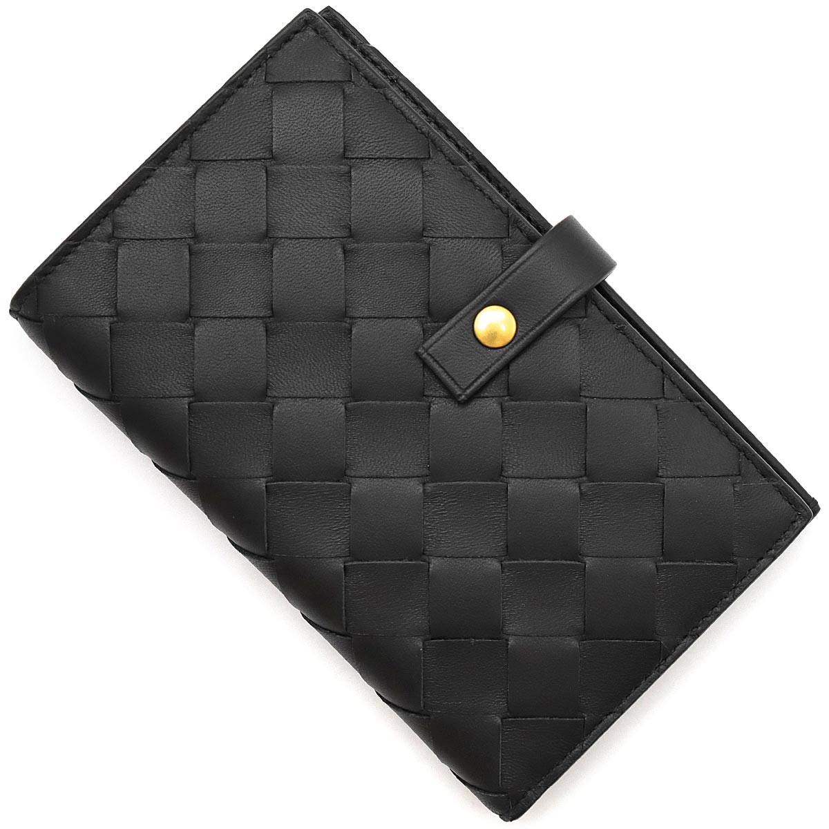 超極美品】ボッテガヴェネタ 財布 イントレチャート ブラック レザー