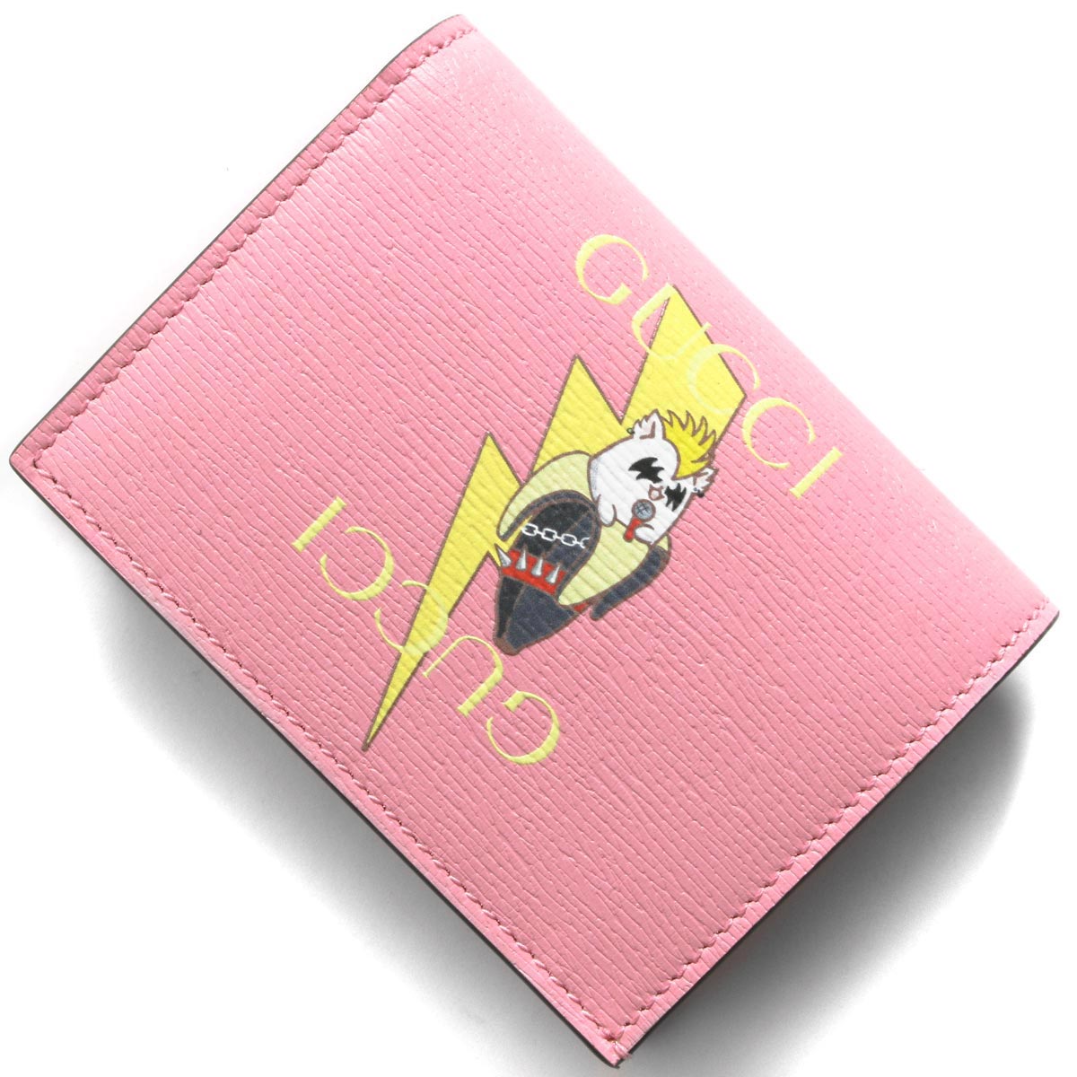 未使用 GUCCI 二つ折り財布 ピンク 販売 コンパクト ばなにゃシリーズ