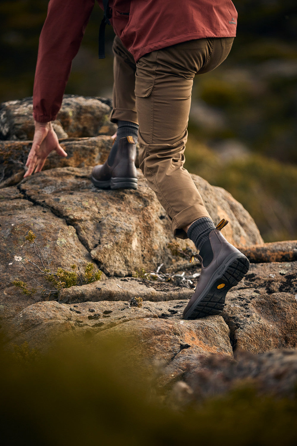 Cocoa Brown Premium Leather Chelsea Boots, Men's All-Terrain 2057