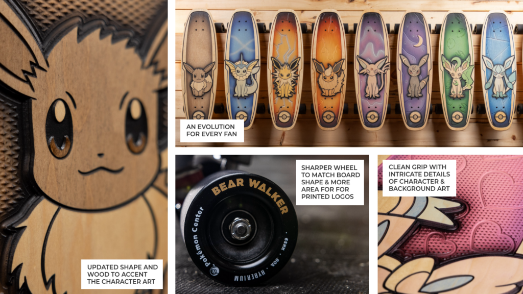 Pokemon x Bear Walker Skateboard Collaboration - Blerd
