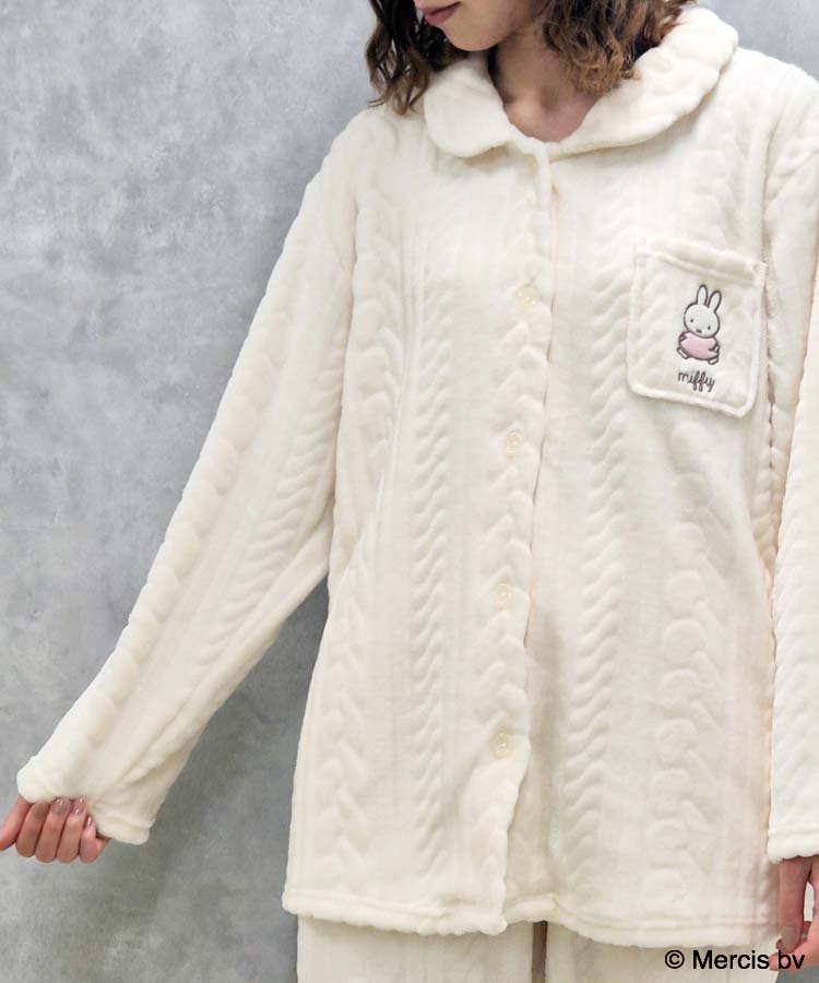 限定おやすミッフィーちゃんパジャマXLグレー×アイボリー 限定おやす