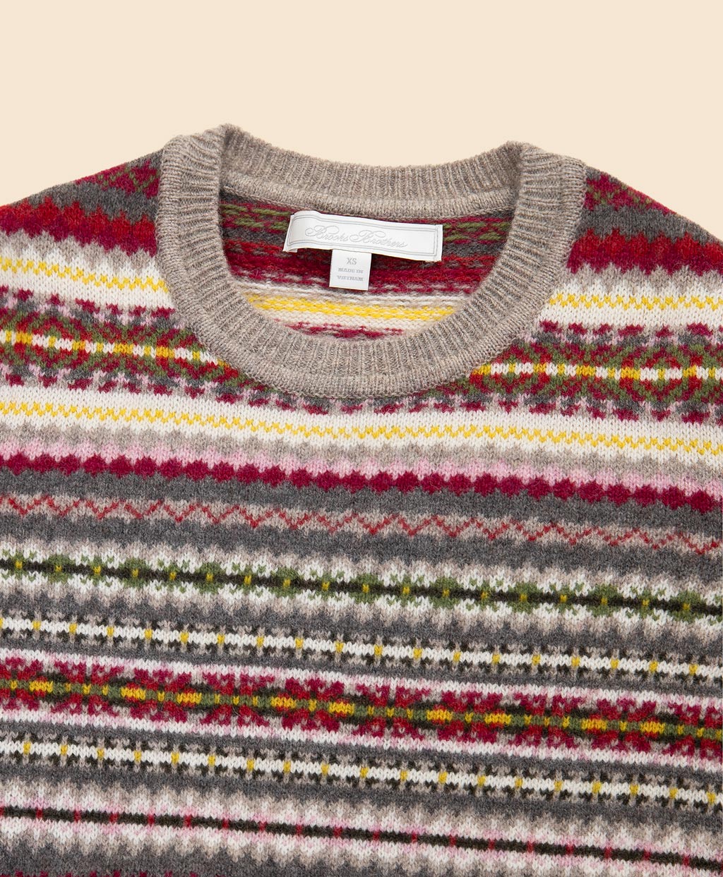 ラムズウール フェアアイル クルーネックセーター | Brooks Brothers