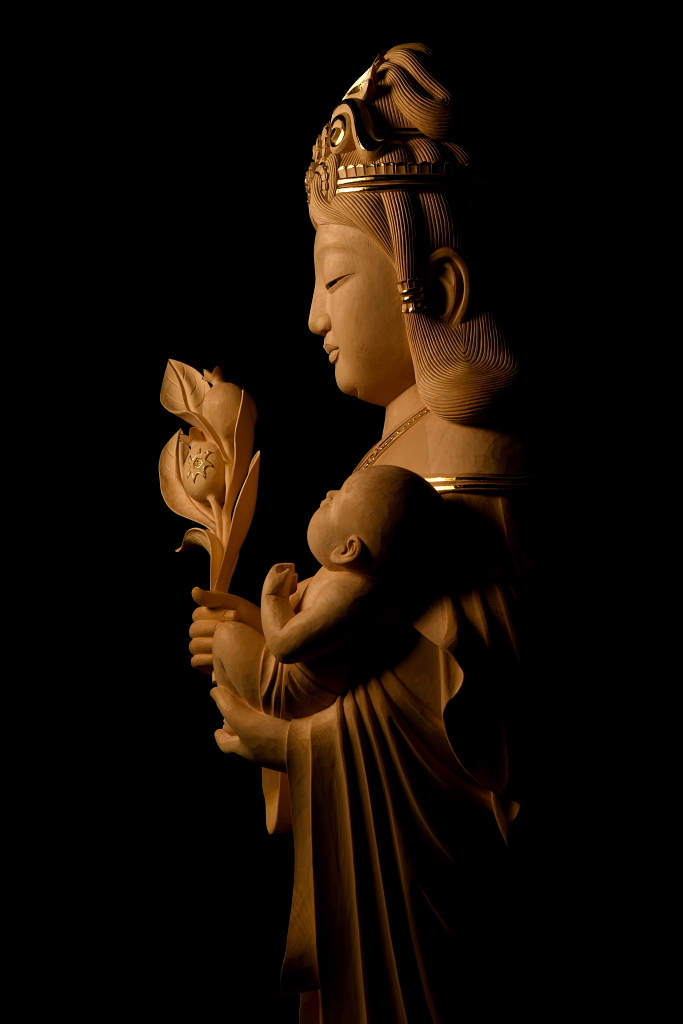 特注の仏像販売・仏像彫刻の専門店の仏像彫刻原田 » 鬼子母神像