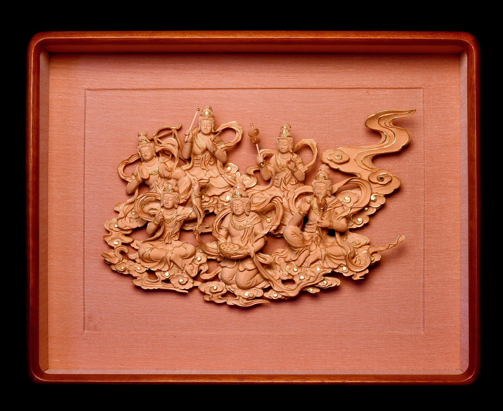 三代 清石（川谷内正廣）波車蒔絵棗 内梨地 共箱 輪島塗 薄茶器 茶道具