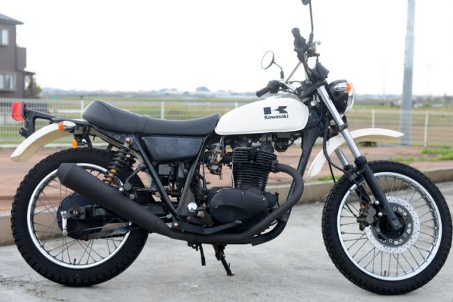 Kawasaki 250TR純正 ホワイトタンク
