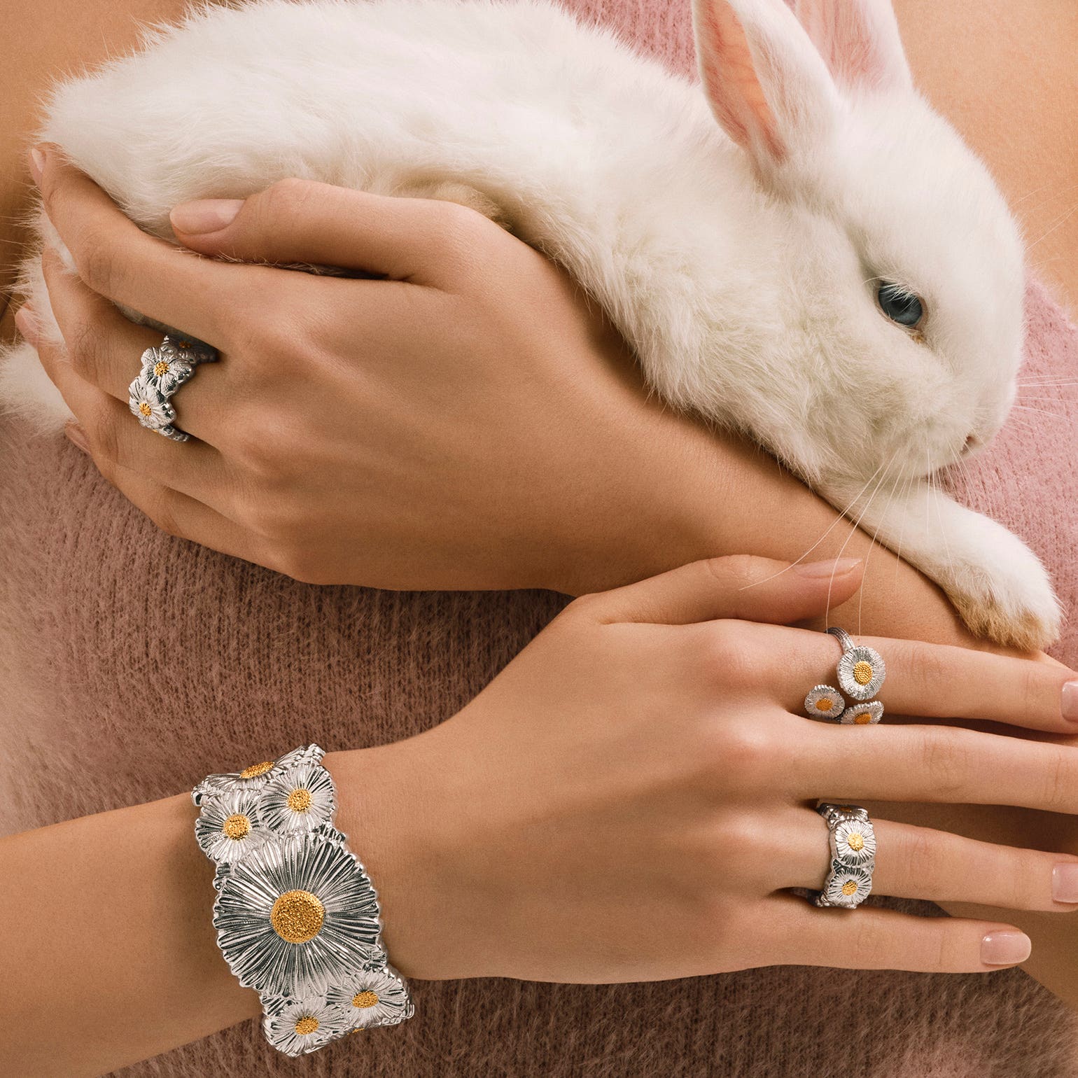 Blossoms Vermeil, silver jewellery collection | Buccellati