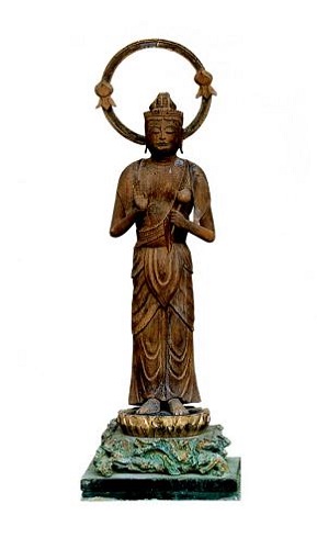 木像聖観音立像高さ80cm