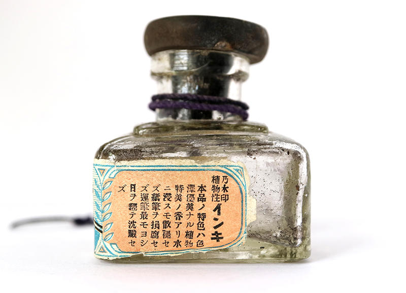 ◇非売品 1970年代！モンブラン クリスタルインクウェル 真鍮製蓋付