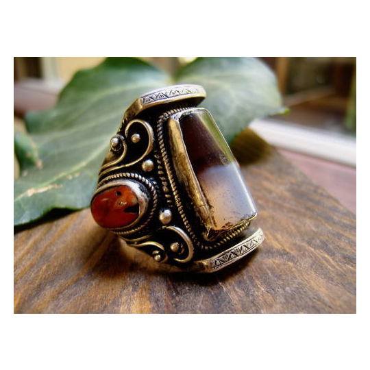 ☆D0602☆古代石 (210) chung dzi 老線珠 ジービーズ天珠 Dzi Beads