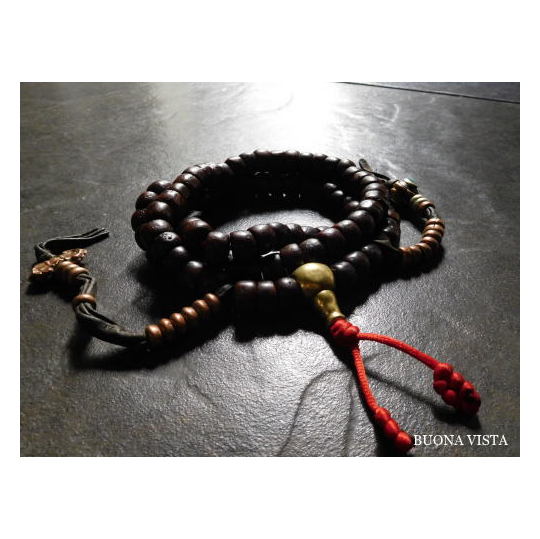 Tibetan Mala 数珠龍眼鳳眼密教チベット アンティーク