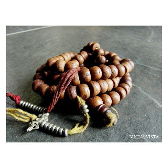 稀少 アンティーク チベット 直径8mm台鳳眼菩提樹のビーズ62個 その他