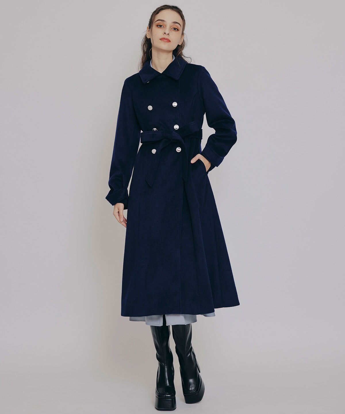 2WAYカラーダブルロングコート(S ベージュ): REDYAZEL｜公式オンライン