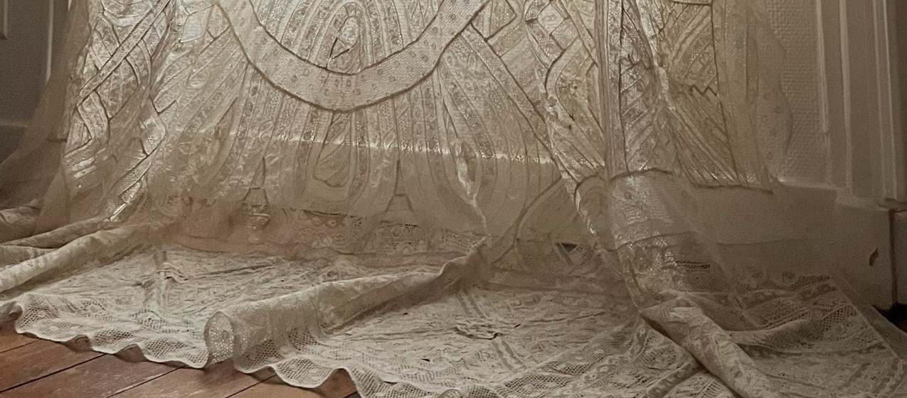 パリ発送】L2712 フランスアンティークレース/テーブルマット